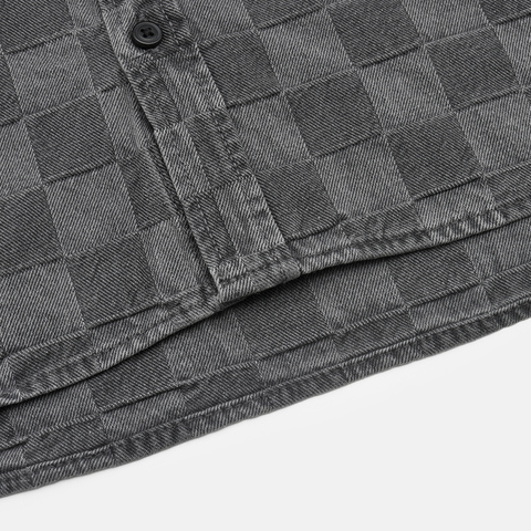 VANS范斯2025男子Hastings Checkerboard Denin LS Woven梭织长袖衬衫VN000P84EMV