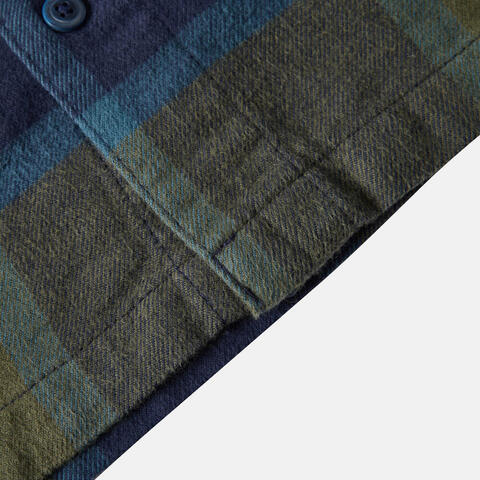 VANS范斯2025男子Larkspur Plaid Flannel梭织长袖衬衫VN000P7ZF0O