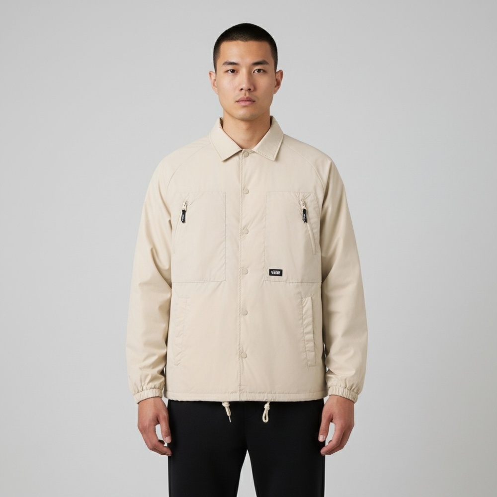 VANS范斯2025男子DOWN COACH JACKET薄羽绒服-短VN000QR92N1