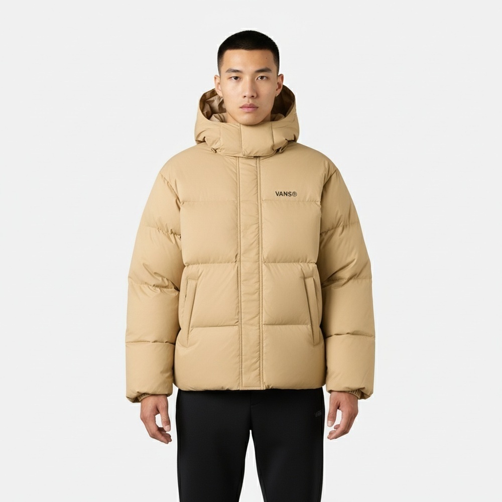 VANS范斯2025男子ZIP POCKET PUFFER薄羽绒服-短VN000RVT4MG