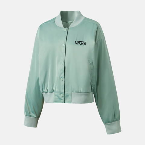 VANS范斯2025女子RIROO CROPPED BASEBALL JACKET薄棉服VN000SPWEMW