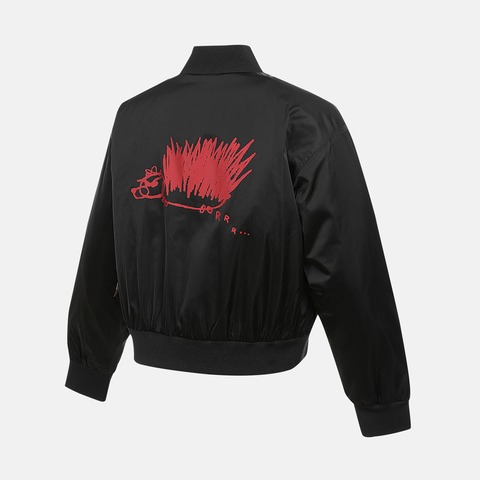 VANS范斯2025女子RIROO CROPPED BASEBALL JACKET薄棉服VN000TRZBLK