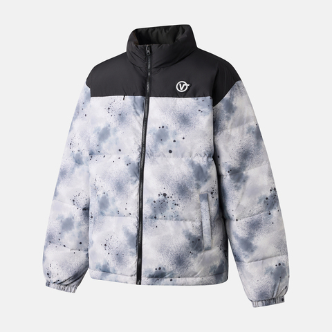 VANS范斯2025男子SPACE AOP PUFFER JACKET薄羽绒服-短VN000W55YC9