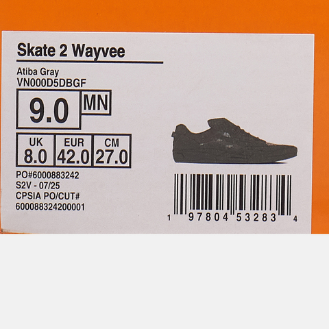 VANS范斯2025中性Skate 2 WayveeCLVN000D5DBGF