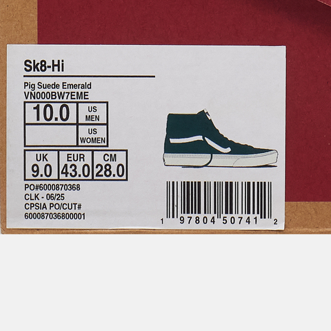 VANS范斯2025中性SK8-HiCLVN000BW7EME