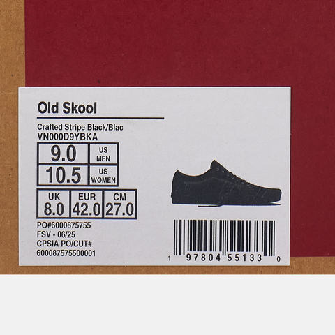 VANS范斯2025中性Old SkoolCLVN000D9YBKA