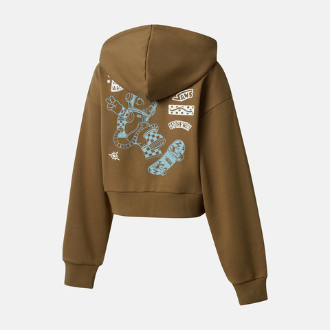 VANS范斯2025女子BOARD CROPPED HOODIE针织连帽卫衣VN000SPK0E0