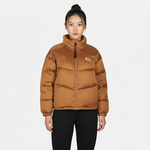 VANS范斯2025女子HEAD PATCH CROPPED PUFFER薄羽绒服-短VN000SPJGWT