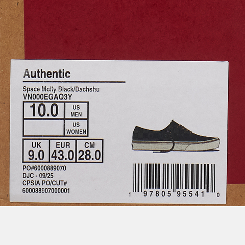 VANS范斯2025中性AuthenticCLVN000EGAQ3Y