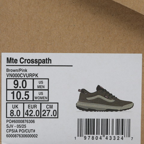 VANS范斯2025中性MTE CrosspathCLVN000CVURPK