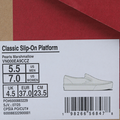 VANS范斯2025中性Classic Slip-On PlatformCLVN000EA9CCZ