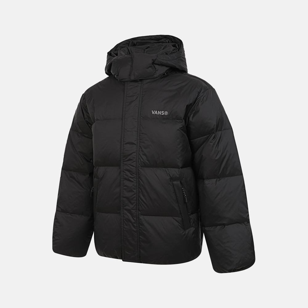 VANS范斯2025男子ZIP POCKET PUFFER薄羽绒服-短VN000RVTBLK