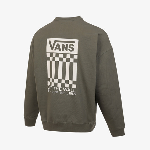 VANS范斯2025男子BOX LOGO CREW针织无帽卫衣VN00090VKCZ