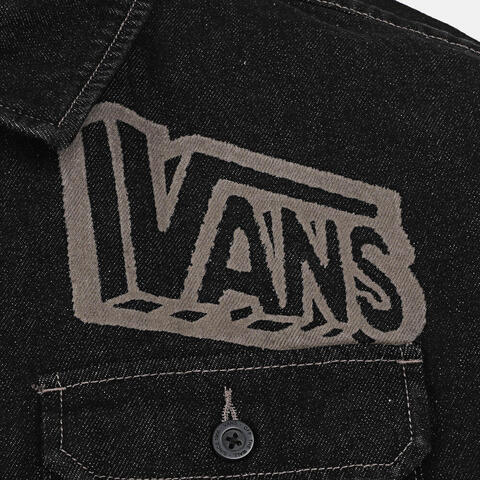 VANS范斯2025男子DENIM LOGO SHACKET梭织连帽外套VN000W54Q47