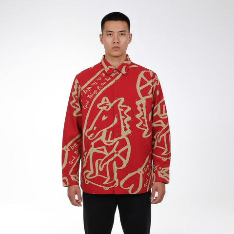 VANS范斯2025男子AP BOLIN AOP SHACKET梭织无帽外套VN000X2V14A