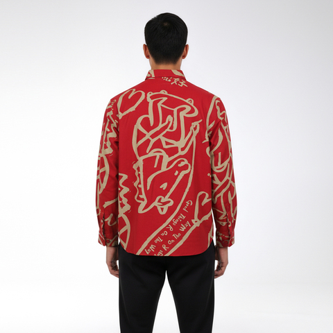 VANS范斯2025男子AP BOLIN AOP SHACKET梭织无帽外套VN000X2V14A