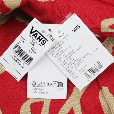 VANS范斯2025男子AP BOLIN AOP SHACKET梭织无帽外套VN000X2V14A