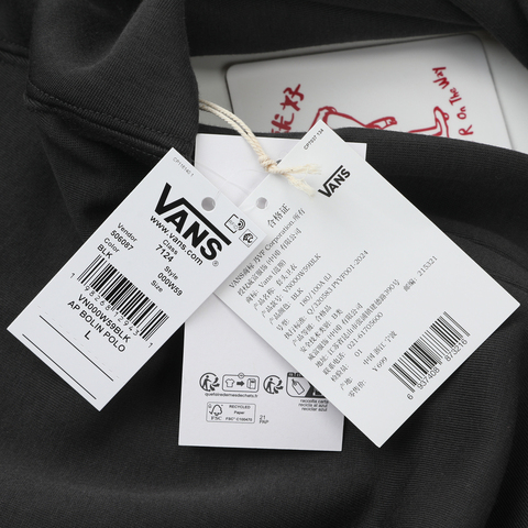 VANS范斯2025男子AP BOLIN POLO针织有领长TVN000W59BLK