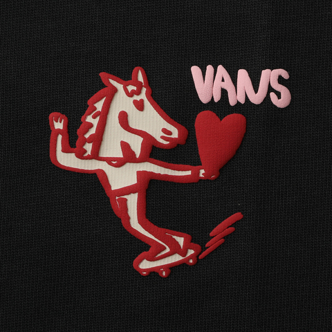 VANS范斯2026男子AP BOLIN HEART SS TEE针织无领短TVN000ZXPBLK