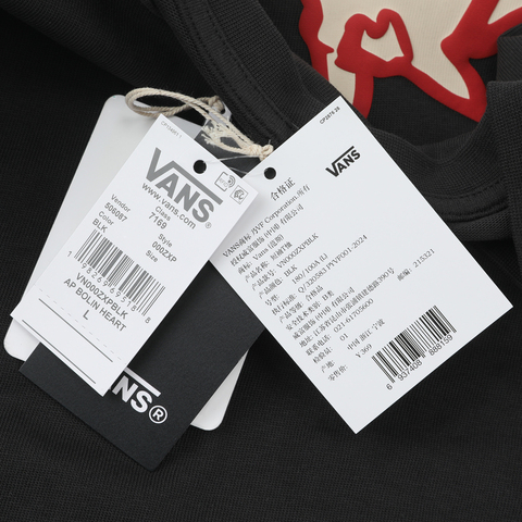 VANS范斯2026男子AP BOLIN HEART SS TEE针织无领短TVN000ZXPBLK