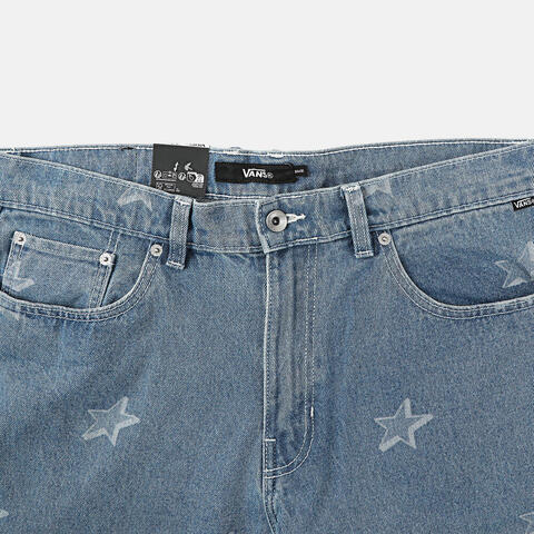 VANS范斯2026男子Check-5 Baggy Denim Starmarked Pants梭织长裤VN000T44CDX