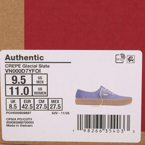 VANS范斯2026中性AuthenticCLVN000D7YFOI