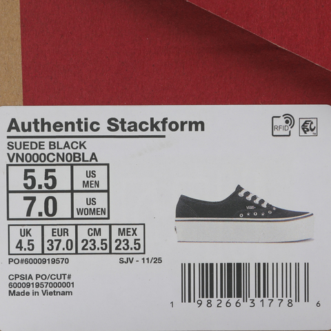 VANS范斯2026中性Authentic StackformCLVN000CN0BLA